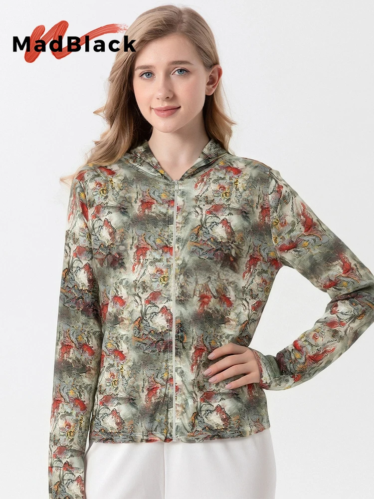 MadBlack-25%Silk 75%Viscose Elegant Knit Hooded Shirt, Long Sleeve Print, Women Casual Sunscreen Cardigan, 2026 Summer T66152CC
MadBlack-25%Silk 75%Viscose Elegant Knit Hooded Shirt, Long Sleeve Print, Women Casual Sunscreen Cardigan, 2026 Summer T66152CC
