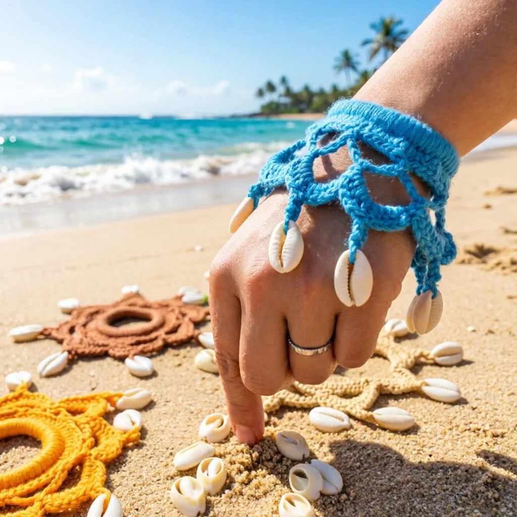 Handmade Crochet Shell Bracelet Bridal Bridesmaids Beach Wedding Decoration
Handmade Crochet Shell Bracelet Bridal Bridesmaids Beach Wedding Decoration