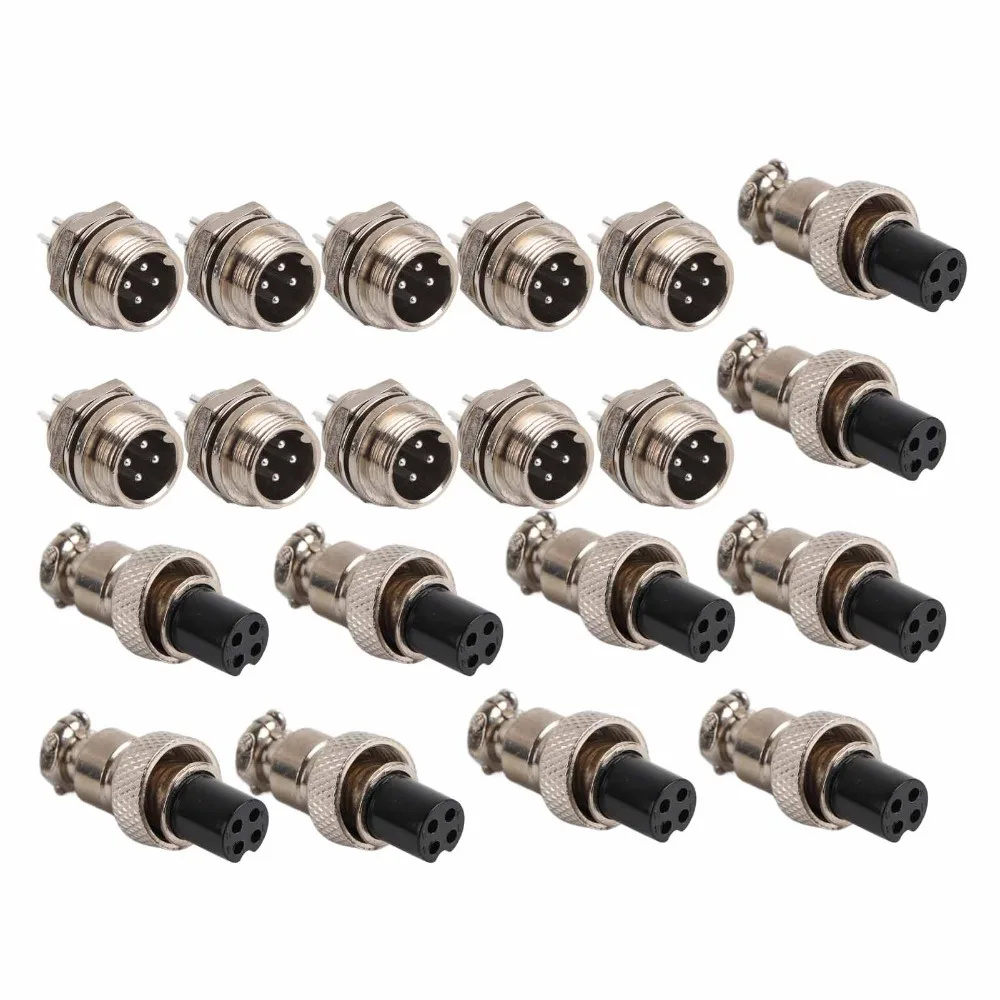 10 Set GX12 Aviation Connector 12mm 5A Aviation Plug 4 Pin Waterproof Socket Connector Data Acquisition Systems
10 Set GX12 Aviation Connector 12mm 5A Aviation Plug 4 Pin Waterproof Socket Connector Data Acquisition Systems