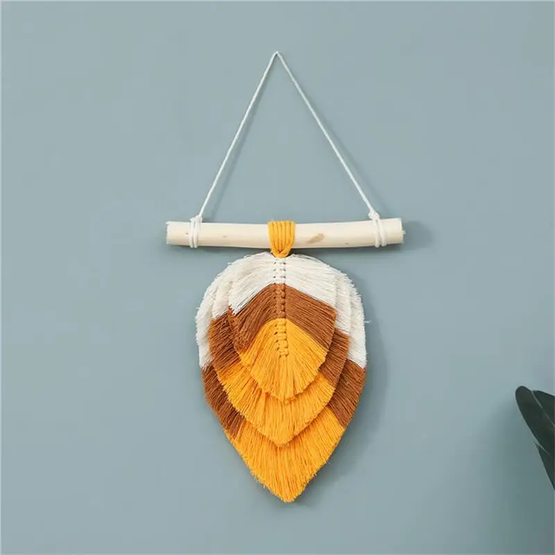 Multicolor Leaf Shaped Macrame Wall Hanging Cotton Weaving Handmade Wall Decoration For Home Decor Kids Room Bedroom Decoration
Multicolor Leaf Shaped Macrame Wall Hanging Cotton Weaving Handmade Wall Decoration For Home Decor Kids Room Bedroom Decoration