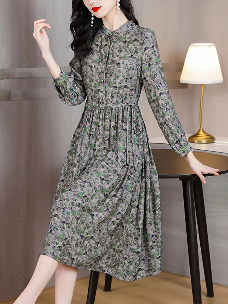 Spring Summer Floral Silk Long Sleeve Midi Dress Women Luxury Elegant Silm Party Vestidos 2024 Korean Vintage Casual Night Dress
Spring Summer Floral Silk Long Sleeve Midi Dress Women Luxury Elegant Silm Party Vestidos 2024 Korean Vintage Casual Night Dress