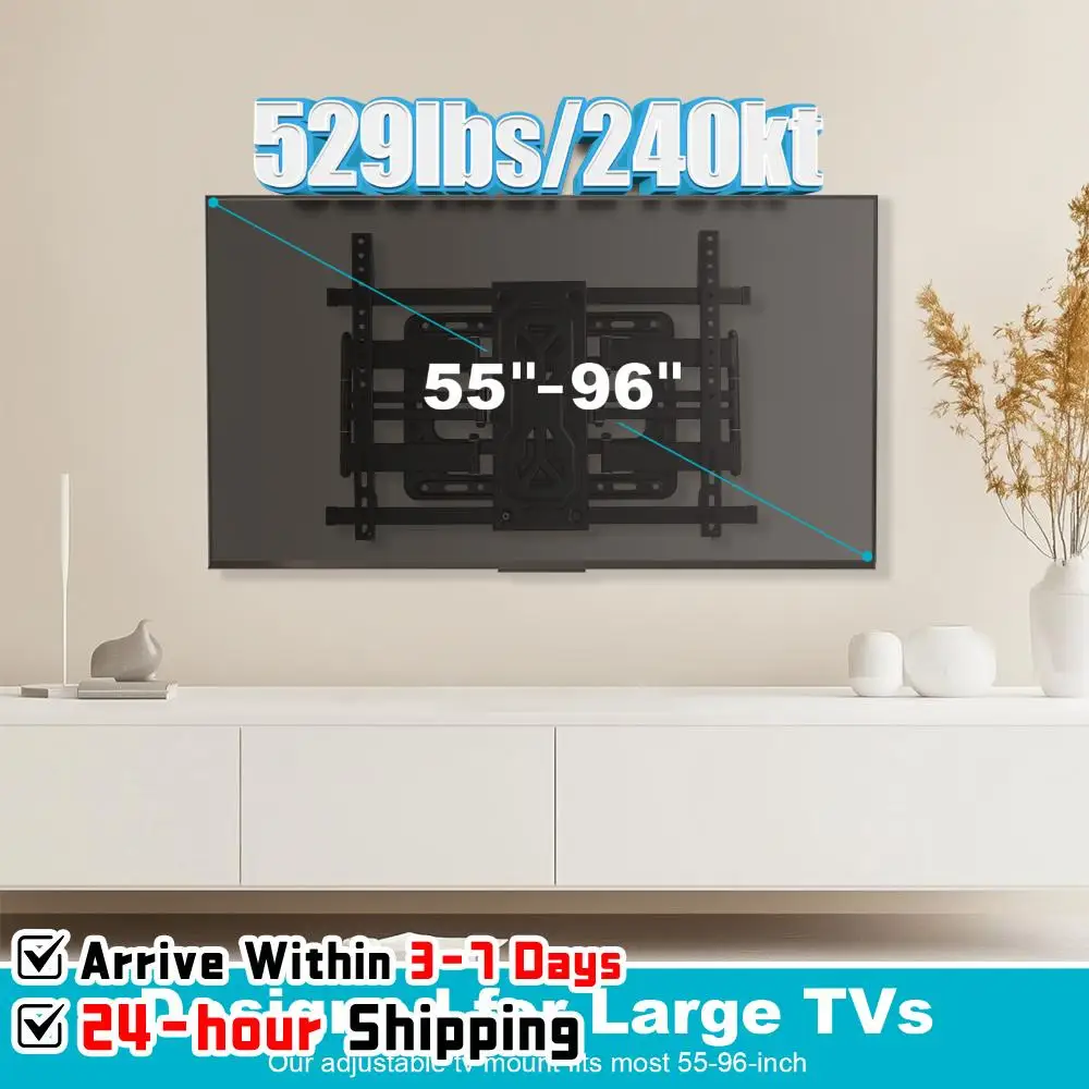 Telescopic Wall Display Bracket Wall Mounted TV Screen Stretch Bracket Heavy Duty 240 Catties Load Capacity
Telescopic Wall Display Bracket Wall Mounted TV Screen Stretch Bracket Heavy Duty 240 Catties Load Capacity