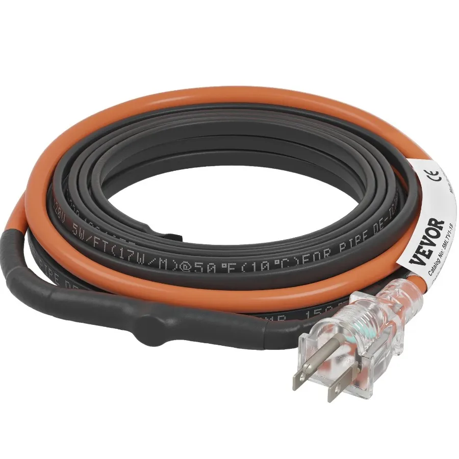 Self-Regulating Pipe Heating Cable 18-feet 5W ft Heat Tape for Pipes Freeze Protection Protects PVC Hose Metal and Plastic Pip
Self-Regulating Pipe Heating Cable 18-feet 5W ft Heat Tape for Pipes Freeze Protection Protects PVC Hose Metal and Plastic Pip