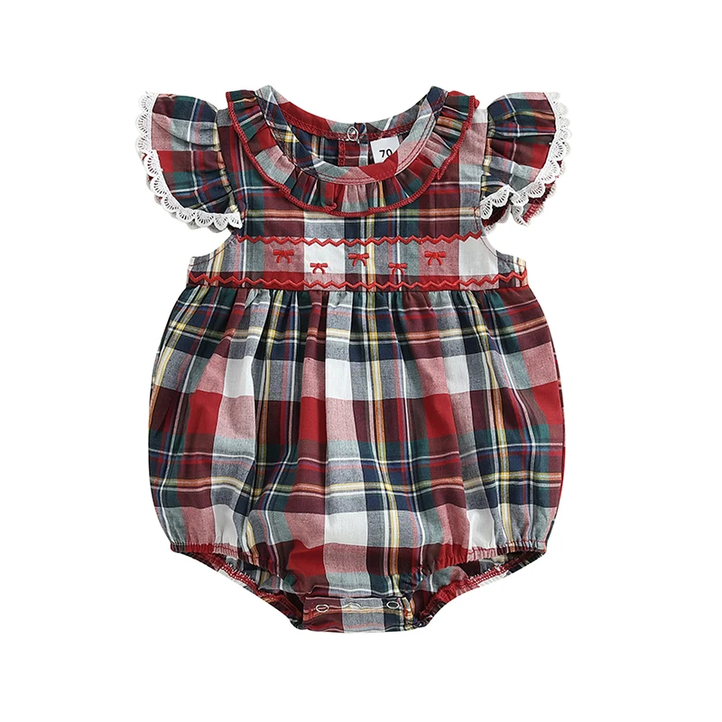 0-24M Newborn Baby Girls Summer Sweet Romper Infant Flying Sleeve Round Neck Bow Embroidery Plaid Romper
0-24M Newborn Baby Girls Summer Sweet Romper Infant Flying Sleeve Round Neck Bow Embroidery Plaid Romper