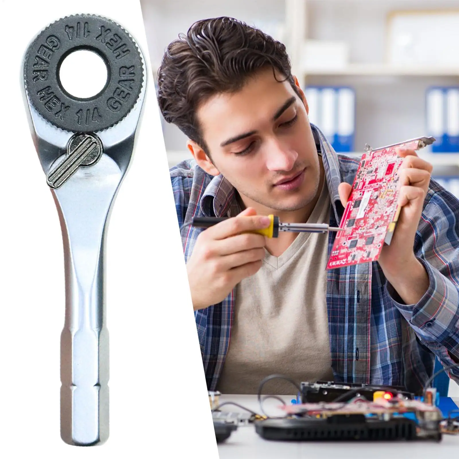 Mini Ratchet Wrench 1/4 Ratchet Wrench Screwdriver Hex Torque Wrenches Tool Wrench Screwdriver Wrench Hand Tools
Mini Ratchet Wrench 1/4 Ratchet Wrench Screwdriver Hex Torque Wrenches Tool Wrench Screwdriver Wrench Hand Tools