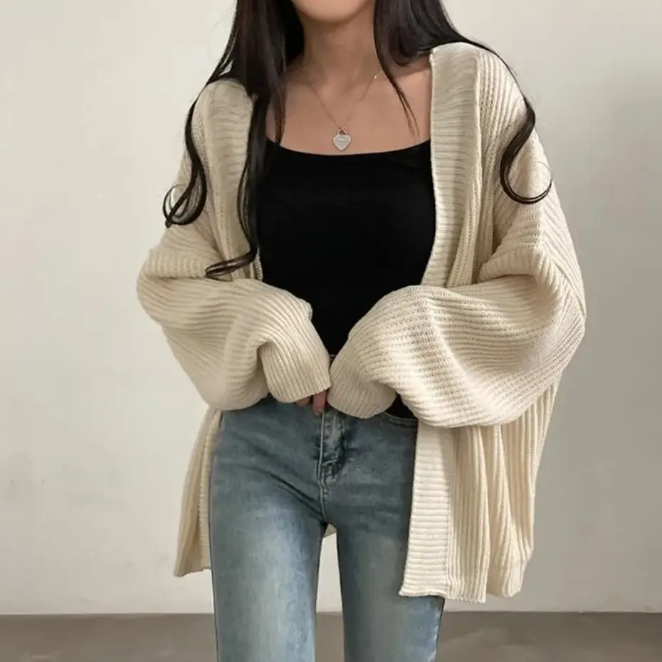 Korean Sle Soft Sweater Cardigan Women's Spring Autumn Loose Top Knitted Outerwear Lazy Sle Long Sve V-Ne Regular Le...
Korean Sle Soft Sweater Cardigan Women's Spring Autumn Loose Top Knitted Outerwear Lazy Sle Long Sve V-Ne Regular Le...