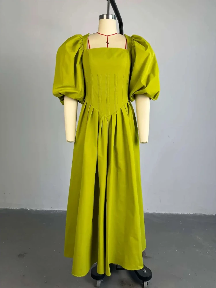 Women Long Lantern Sleeve Square Collar Big Swing Long Maxi Dress 2025 Fall Birthday Sexy Party Evening Dresses Vestidos
Women Long Lantern Sleeve Square Collar Big Swing Long Maxi Dress 2025 Fall Birthday Sexy Party Evening Dresses Vestidos