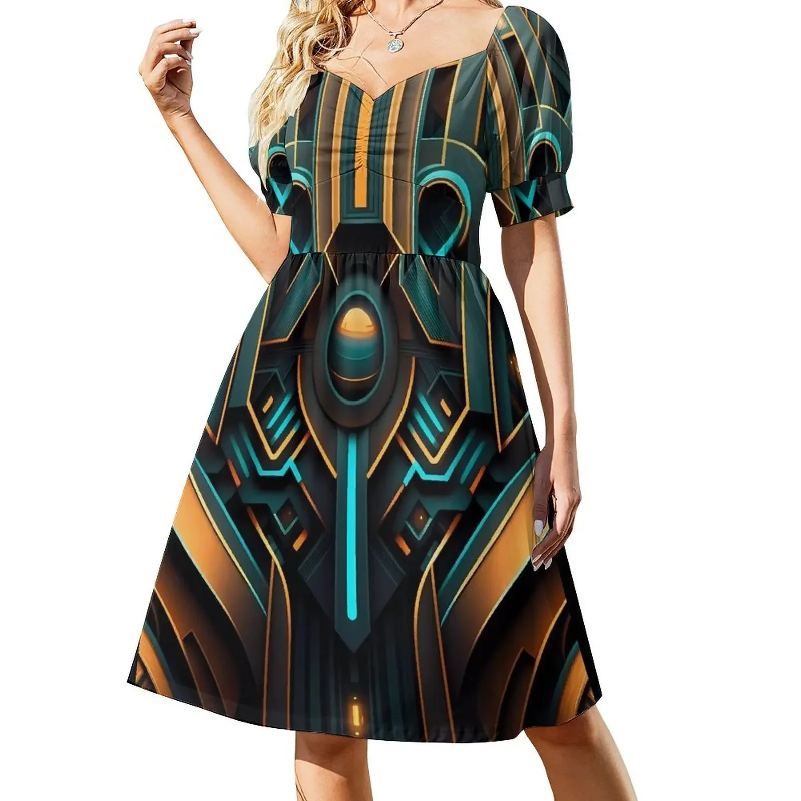 Futuristic Line Design 3 Short-Sleeved Dress luxury dresses Clothing prom dresses
Futuristic Line Design 3 Short-Sleeved Dress luxury dresses Clothing prom dresses