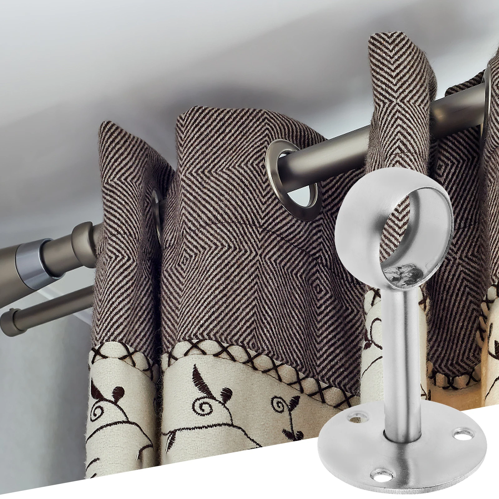 2pcs Stainless Steel Closet Rod Holder For 25Mm Rods Wall Mount Bracket Shower Curtain Support Cabinet Wardrobe Bathroom
2pcs Stainless Steel Closet Rod Holder For 25Mm Rods Wall Mount Bracket Shower Curtain Support Cabinet Wardrobe Bathroom