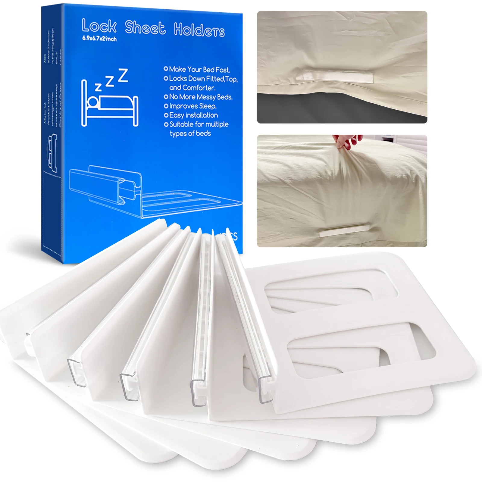 6-Piece Bed Sheet Fixing Clip Bed Cover Fastener Bed Sheet with Fixing Clip Invisible Anti Slip Fixing Device Bed Sheet Clip 
6-Piece Bed Sheet Fixing Clip Bed Cover Fastener Bed Sheet with Fixing Clip Invisible Anti Slip Fixing Device Bed Sheet Clip