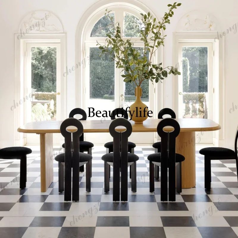 K153 French Medieval Solid Wood Dining Table Black Luxury Design Lounges Restaurant Dining Table Nordic Wooden Furniture Home
K153 French Medieval Solid Wood Dining Table Black Luxury Design Lounges Restaurant Dining Table Nordic Wooden Furniture Home