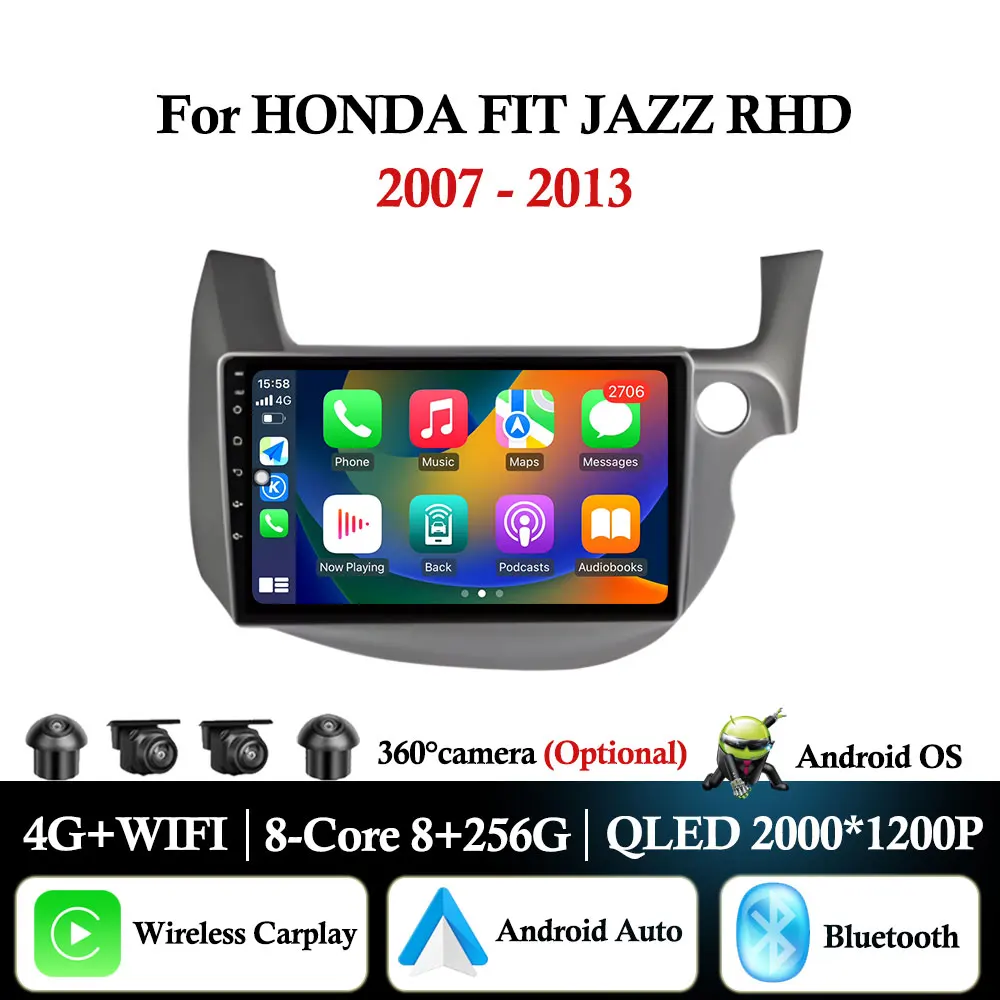 Android Auto для HONDA FIT JAZZ 2007-2013 RHD Carplay Автомобильный радиоприемник Мультимедийный плеер GPS-навигация WiFi Bluetooth DSP Стерео
Android Auto для HONDA FIT JAZZ 2007-2013 RHD Carplay Автомобильный радиоприемник Мультимедийный плеер GPS-навигация WiFi Bluetooth DSP Стерео
