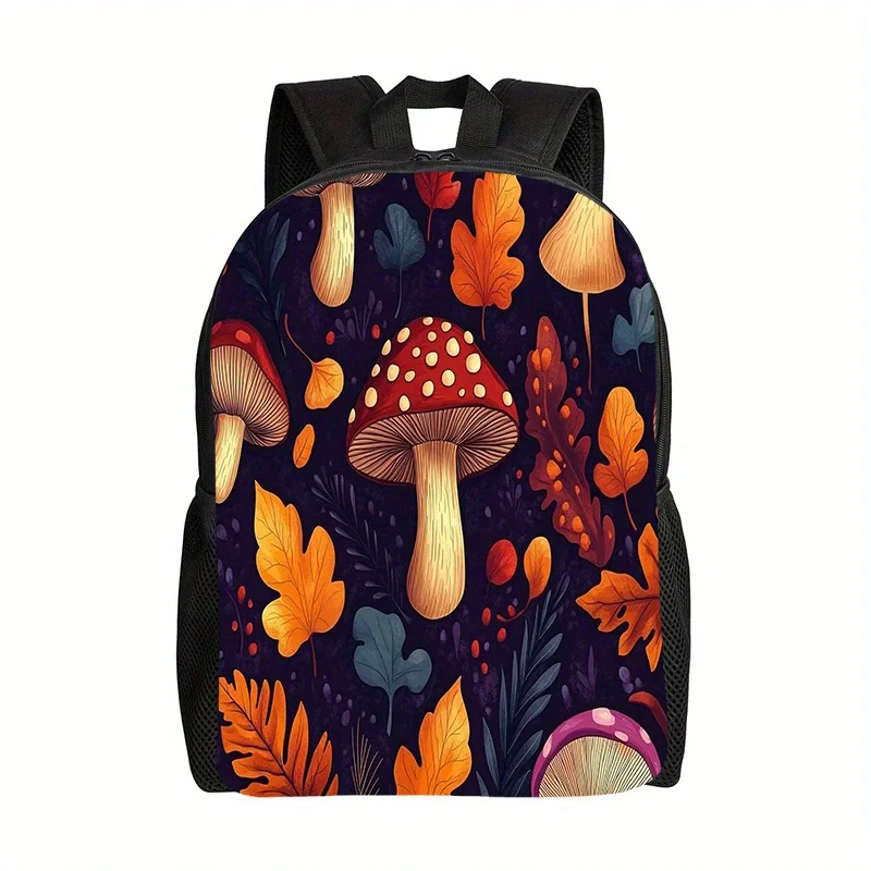 Fall Forest Backpack with Mushroom and Leaf Print - Deep Purple and Gold Fall Colors, Adjustable Strap and Zipper Closure
Fall Forest Backpack with Mushroom and Leaf Print - Deep Purple and Gold Fall Colors, Adjustable Strap and Zipper Closure