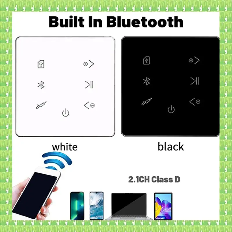 Bluetooth Amplifier In Wall USB SD Card Music Panel Smart Home Background Audio System Stereo For Hotel Restaurant
Bluetooth Amplifier In Wall USB SD Card Music Panel Smart Home Background Audio System Stereo For Hotel Restaurant