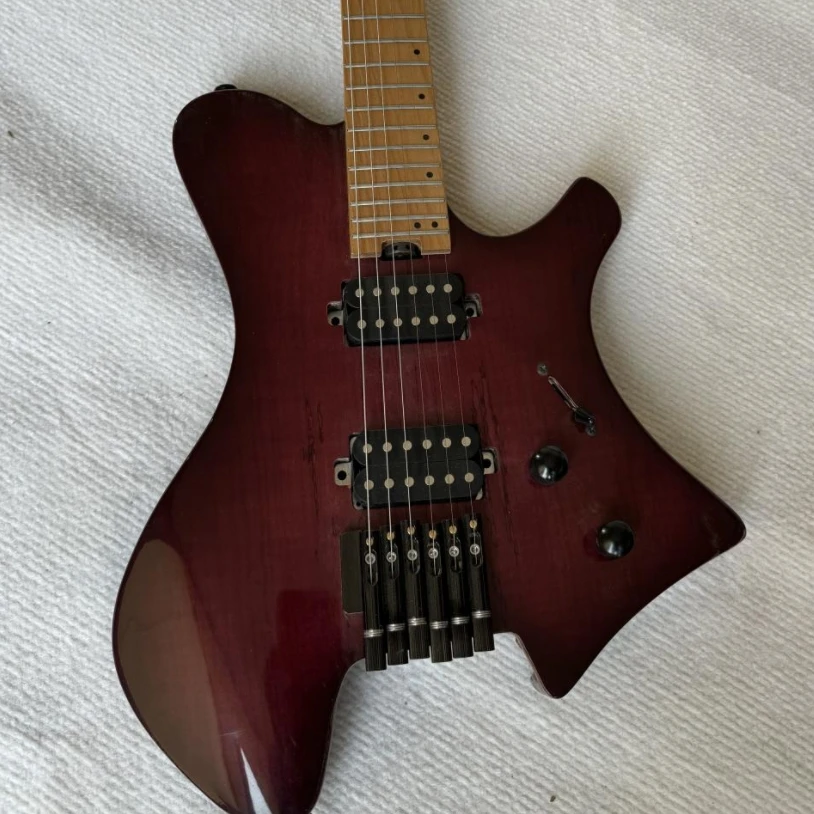 Stock Headless Electric Guitar Acacia Decayed wood veneer Travel Guitar High Gloss 6 String Mini Portable Guitar
Stock Headless Electric Guitar Acacia Decayed wood veneer Travel Guitar High Gloss 6 String Mini Portable Guitar