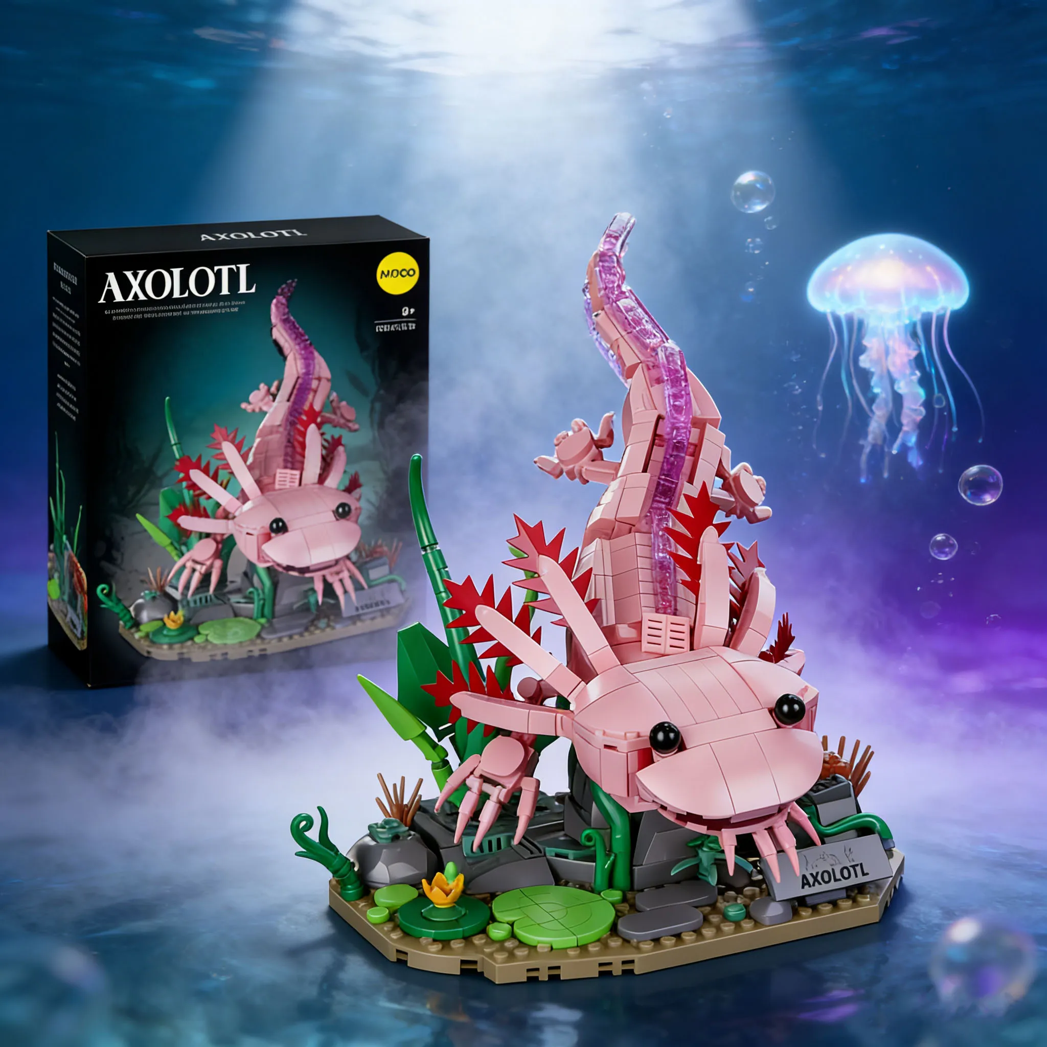 Креативные строительные блоки серии моделей животных MOC, розовые кубики для сборки динозавра-аксолотля, игрушка для детей, развивающие блоки, подарок
Креативные строительные блоки серии моделей животных MOC, розовые кубики для сборки динозавра-аксолотля, игрушка для детей, развивающие блоки, подарок