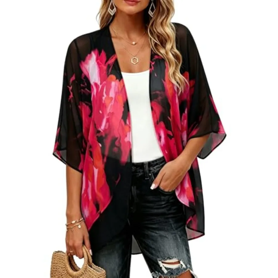 Womens Kimono Cardigans Beach Cover ups Swimwear Puff Sleeve Loose Casual Summer Tops 2026
Womens Kimono Cardigans Beach Cover ups Swimwear Puff Sleeve Loose Casual Summer Tops 2026