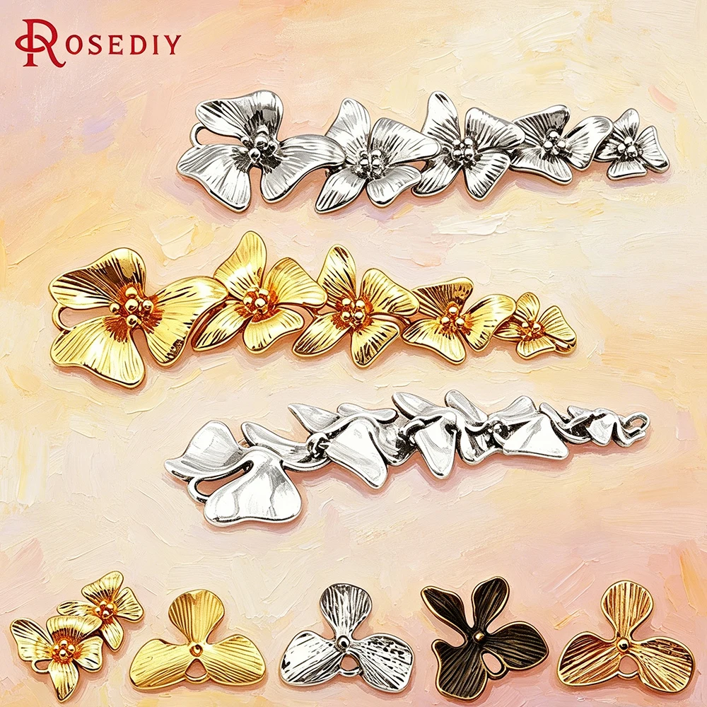 18K Gold Color Silver Color Brass Combined Connect Flower Charms Pendants Jewelry Earrings Making High Quality Diy Accessories
18K Gold Color Silver Color Brass Combined Connect Flower Charms Pendants Jewelry Earrings Making High Quality Diy Accessories