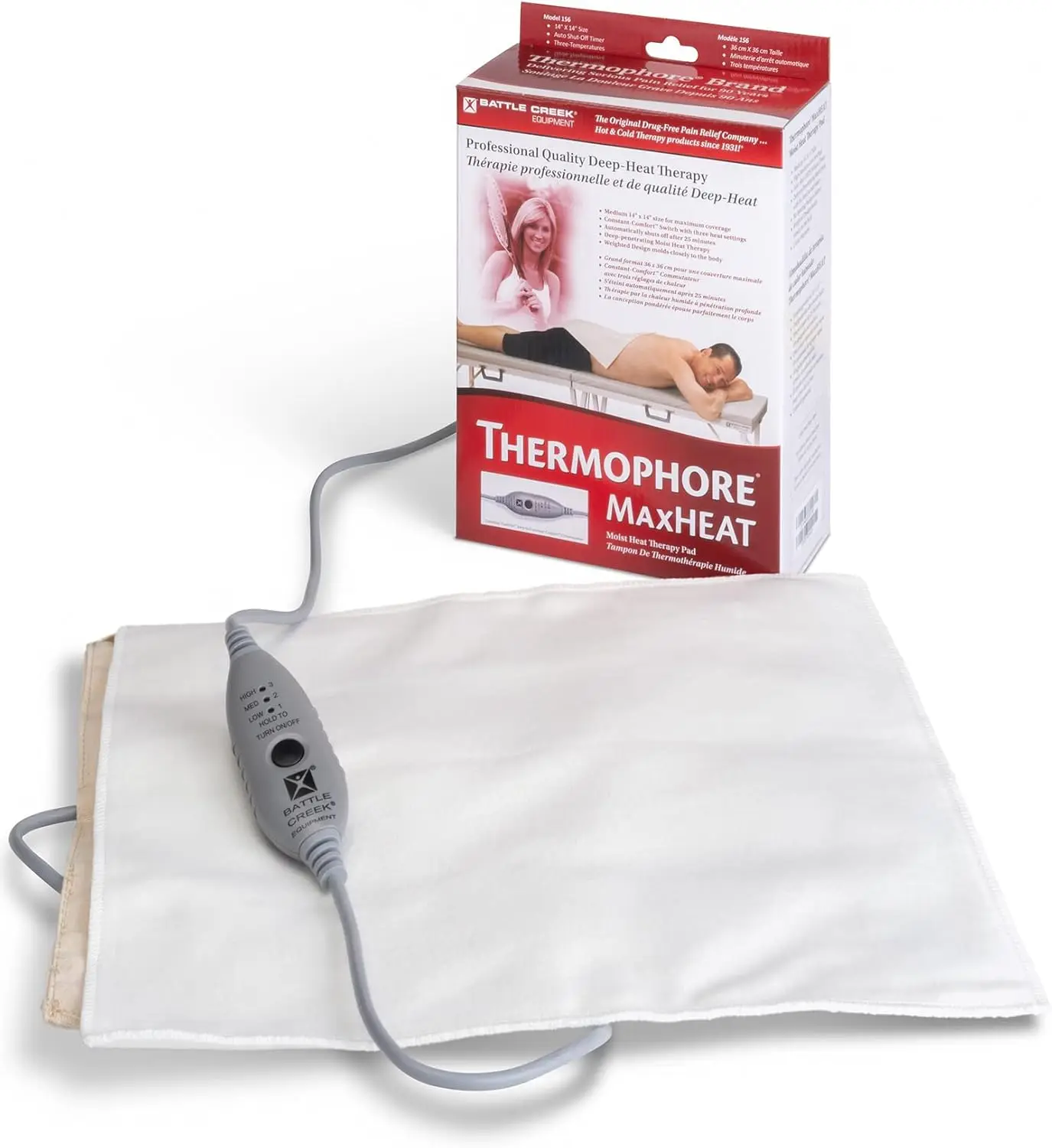 Moist Heating Pad 14"x14" for Neck, Shoulder, Back & Muscle Pain Relief
Moist Heating Pad 14"x14" for Neck, Shoulder, Back & Muscle Pain Relief