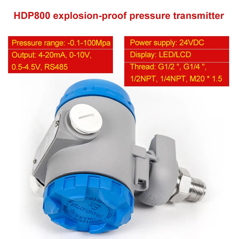 0-10Mpa Water pressure transmitter explosion proof pressure sensor rs485 pressure sensor