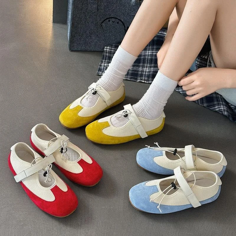 Casual Ballet Style Real Leather Single Shoes for Women with Magic Tape Mary Jane Shoes Sweet Style Low Heel Rubber Outsole
Casual Ballet Style Real Leather Single Shoes for Women with Magic Tape Mary Jane Shoes Sweet Style Low Heel Rubber Outsole