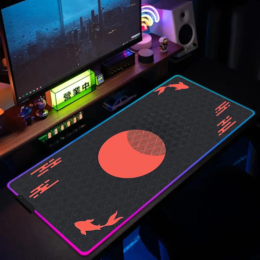 Японский коврик для мыши Koi Sun XXL RGB игровой коврик для мыши Аксессуары для геймеров Большие коврики для мыши со светодиодной подсветкой Коврик для ПК Компьютерный настольный коврик с подсветкой
Японский коврик для мыши Koi Sun XXL RGB игровой коврик для мыши Аксессуары для геймеров Большие коврики для мыши со светодиодной подсветкой Коврик для ПК Компьютерный настольный коврик с подсветкой