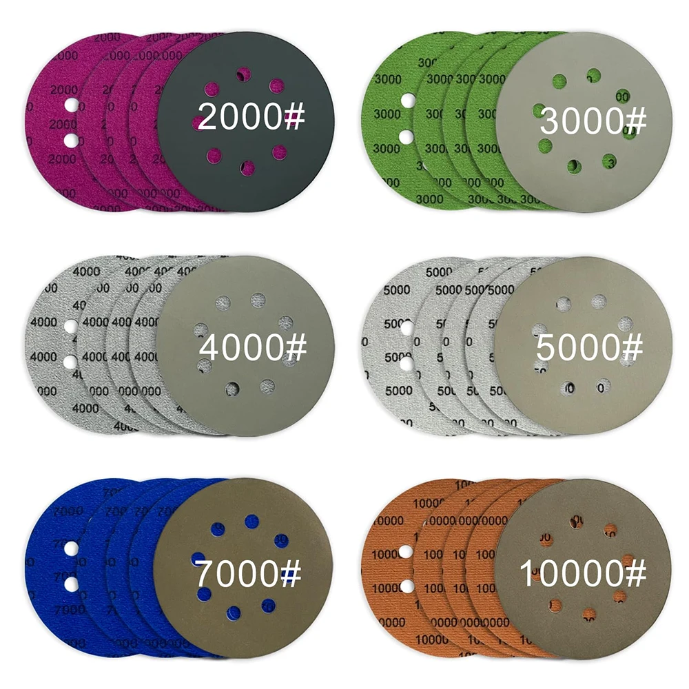 10Pcs Wet Dry Sanding Disc 5Inch 8Hole Hook Loop Sandpaper 60-10000 Grit Assorted for Wood Finishing Metal Sanding Car Polishing
10Pcs Wet Dry Sanding Disc 5Inch 8Hole Hook Loop Sandpaper 60-10000 Grit Assorted for Wood Finishing Metal Sanding Car Polishing