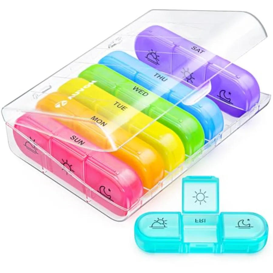 Weekly Pill Organizer 3 Times a Day, Large 7 Day Pill 3 Times a Day wit Separate Container, Portable Pill Medicat, tamins, Fis
Weekly Pill Organizer 3 Times a Day, Large 7 Day Pill 3 Times a Day wit Separate Container, Portable Pill Medicat, tamins, Fis