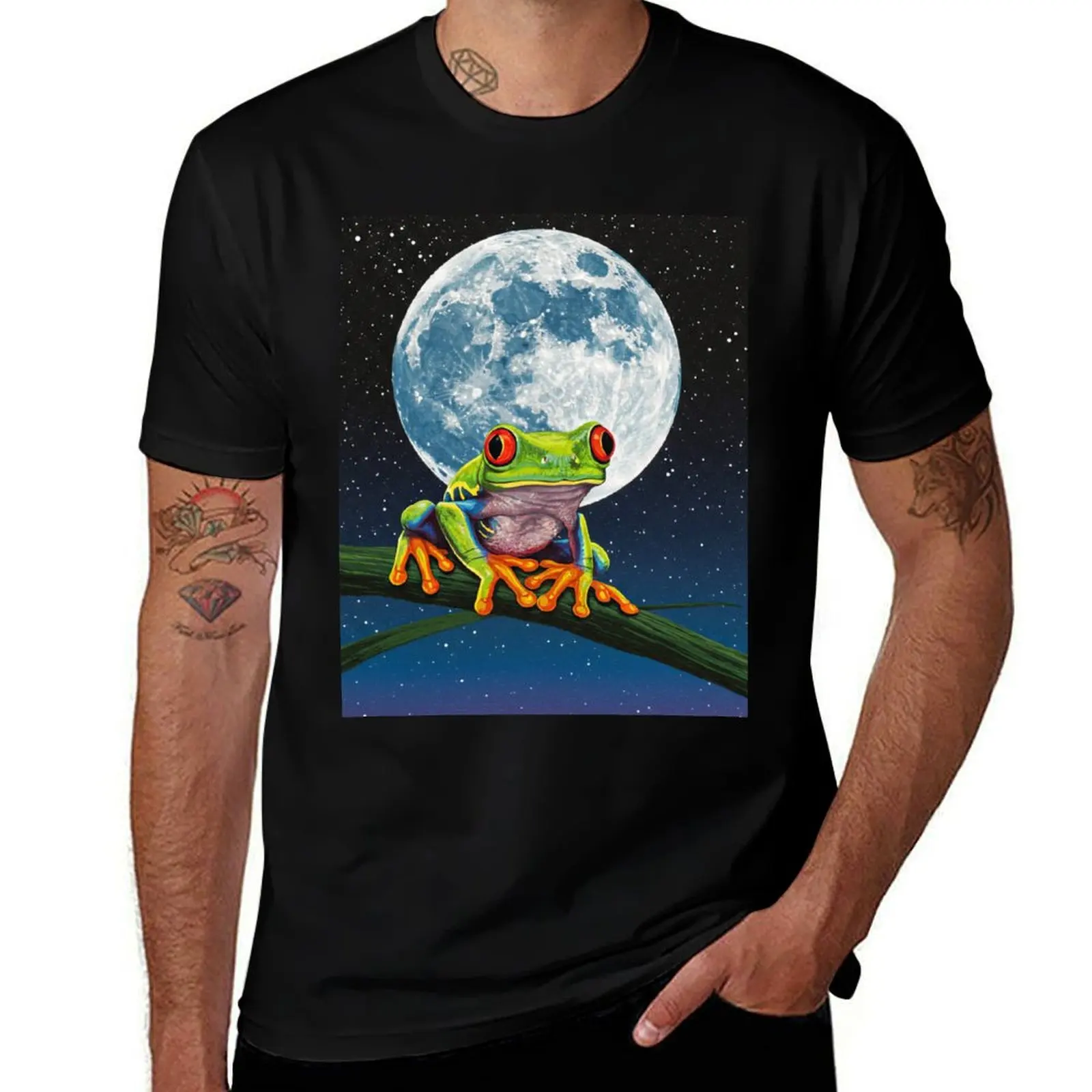 Tree Frog Under Full Moon T-Shirt plus size tops croswit shirt man oversized t shirt Aesthetic clothing Men's cotton t-shirt
Tree Frog Under Full Moon T-Shirt plus size tops croswit shirt man oversized t shirt Aesthetic clothing Men's cotton t-shirt