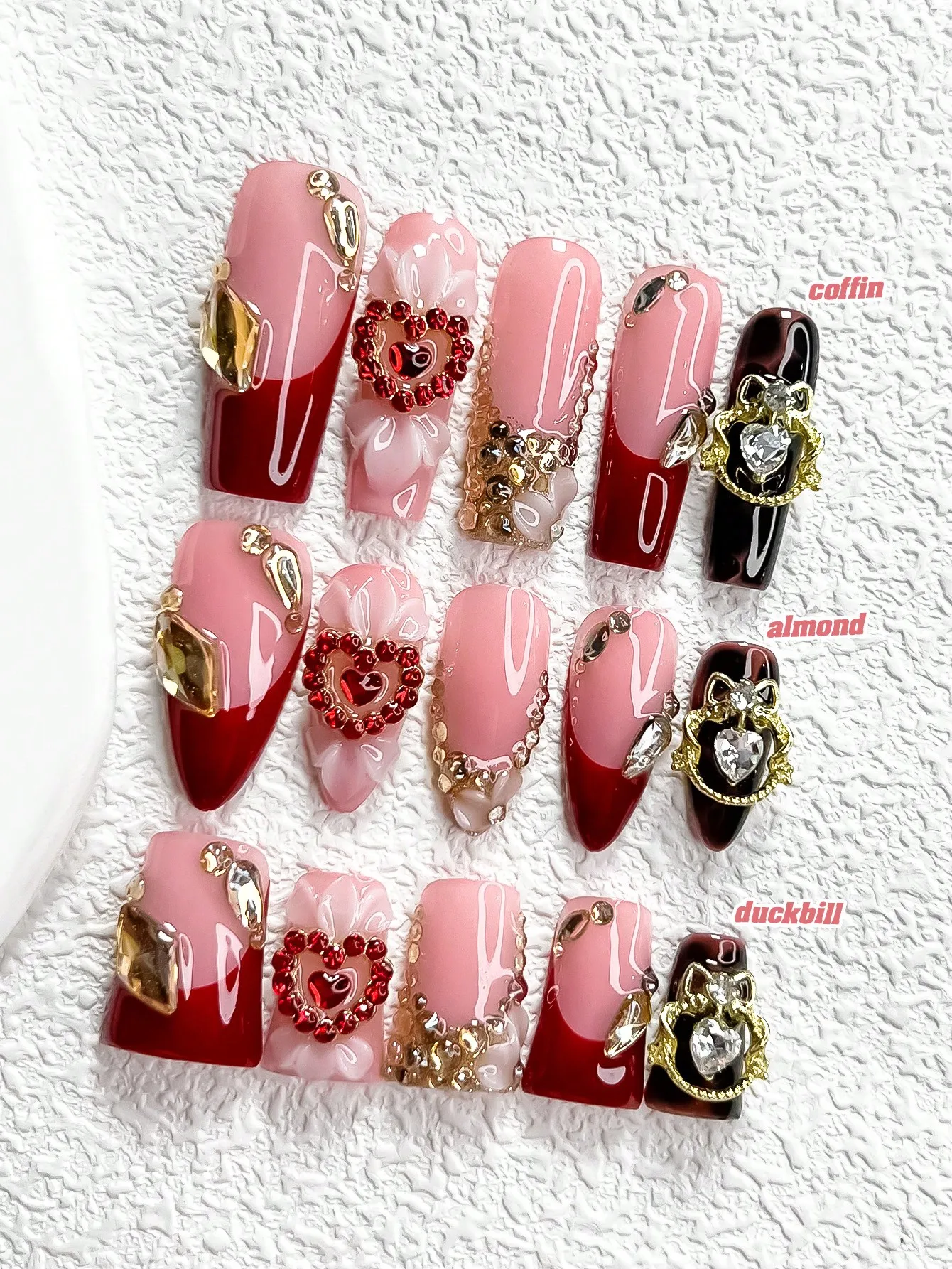 10pcs Handmade Floral Nail Stickers, French Manicure Set, Champagne Crystal Nail Decor, White Gel Nails, Nude Base, 3 Sizes: Almond, Duck Mouth, Coffin, Includes Tool Kit, Suitable For Women And Girls, Suitable For Outings, Parties, Daily Wear Nail Suppli
10pcs Handmade Floral Nail Stickers, French Manicure Set, Champagne Crystal Nail Decor, White Gel Nails, Nude Base, 3 Sizes: Almond, Duck Mouth, Coffin, Includes Tool Kit, Suitable For Women And Girls, Suitable For Outings, Parties, Daily Wear Nail Suppli