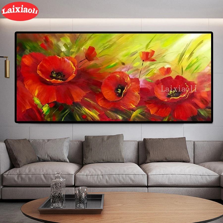 5D DIY Diamond Painting cross stitch red poppy full square/round diamond mosaic embroidery color red flower long decoration art
5D DIY Diamond Painting cross stitch red poppy full square/round diamond mosaic embroidery color red flower long decoration art