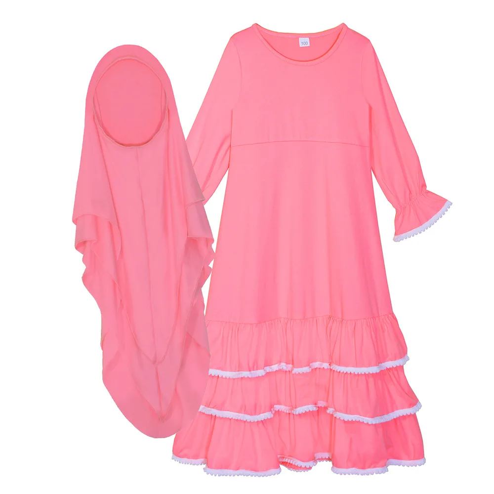 2Pcs Muslim Ramadan Prayer Dress Abaya Sets Children Girls Eid Khimar Hijab Arab Kids Long Robe Headscarf Kaftan Gown Islamic
2Pcs Muslim Ramadan Prayer Dress Abaya Sets Children Girls Eid Khimar Hijab Arab Kids Long Robe Headscarf Kaftan Gown Islamic