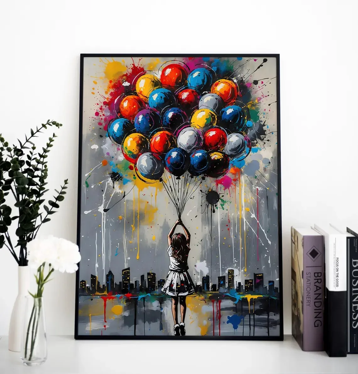 Banksy Balloon Girl Canvas Prints, Modern Popular Art Wall Decoration, Vibrant Urban Street art Is for Living Room Home Decor
Banksy Balloon Girl Canvas Prints, Modern Popular Art Wall Decoration, Vibrant Urban Street art Is for Living Room Home Decor