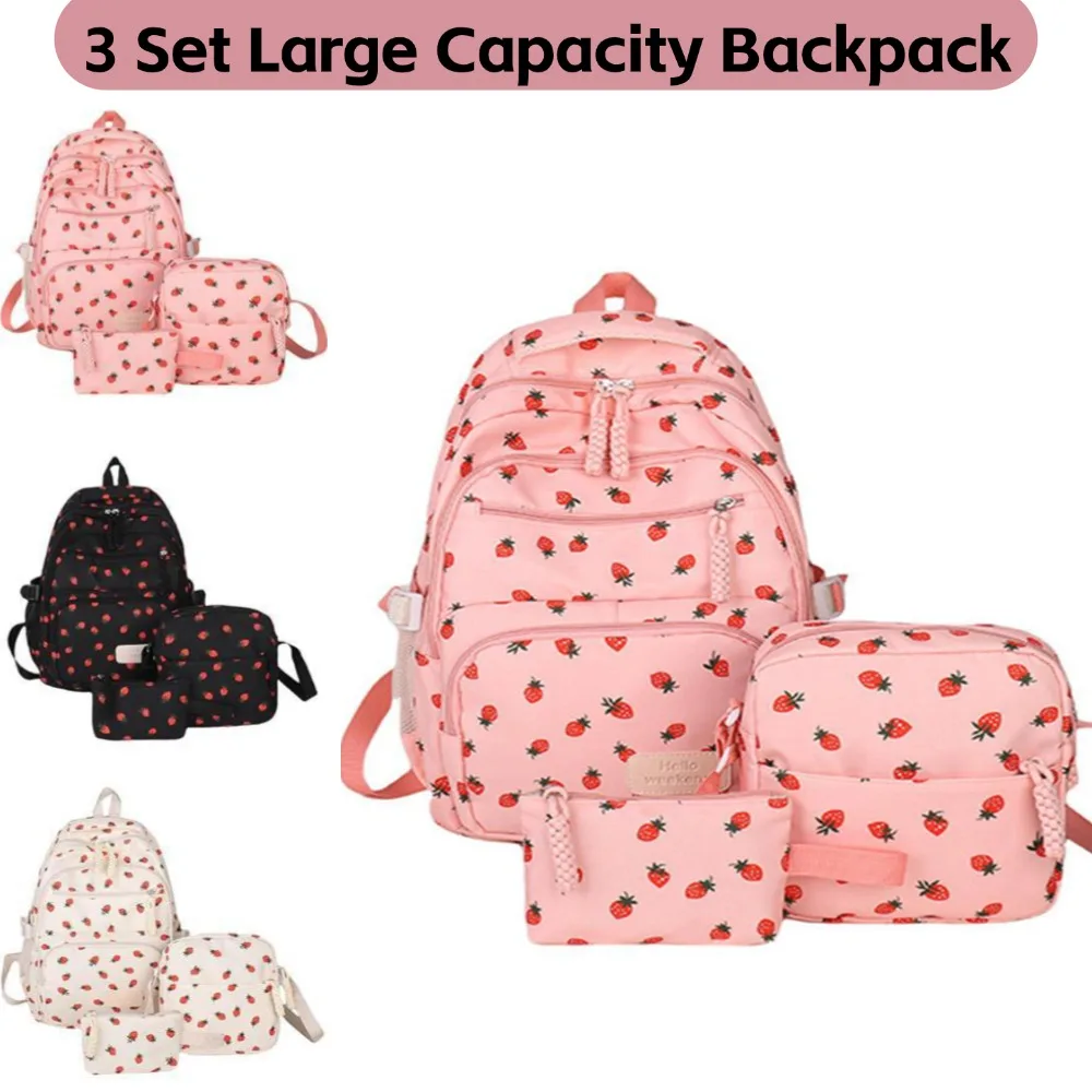 3 Set Large Capacity Backpack Simple Fashionable School Bag Adjustable Strap College Bag Travel Backpack Student Backpack
3 Set Large Capacity Backpack Simple Fashionable School Bag Adjustable Strap College Bag Travel Backpack Student Backpack