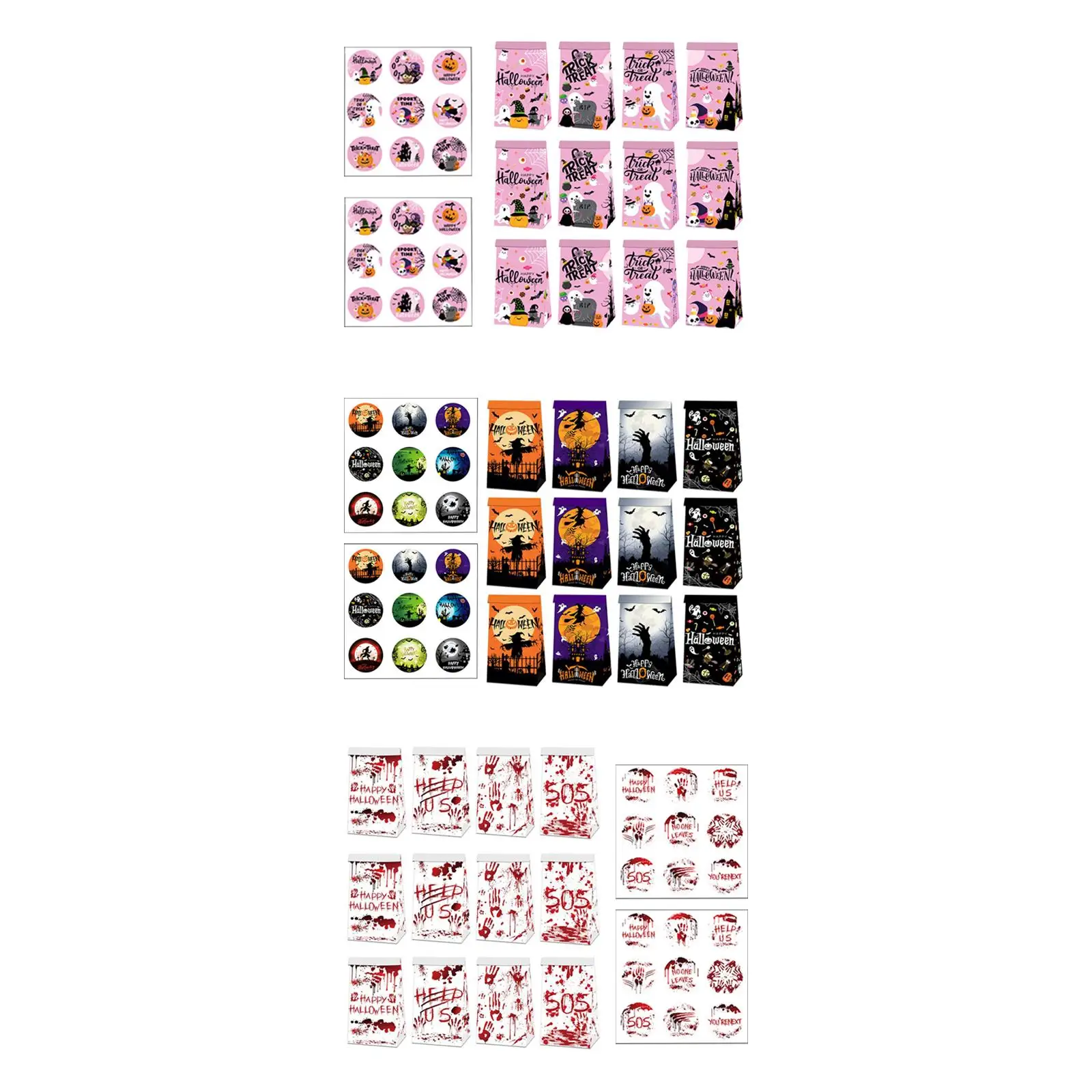 Candy Packaging Bags Practical with Sealed Stickers Halloween Decorations for Party Decor Supplies Home Decoration Festival 
Candy Packaging Bags Practical with Sealed Stickers Halloween Decorations for Party Decor Supplies Home Decoration Festival