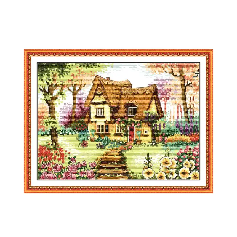 A Country cabin cross stitch kit flower garden 14ct count canvas stitching embroidery DIY handmade needlework plus
A Country cabin cross stitch kit flower garden 14ct count canvas stitching embroidery DIY handmade needlework plus