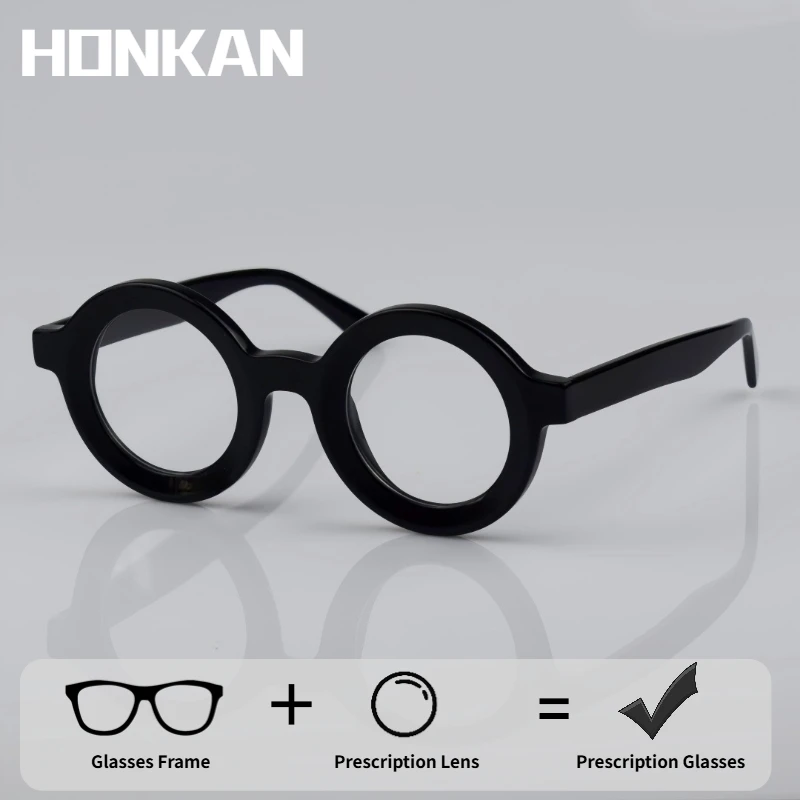 Очки HONKAN: круглые оправы из ацетата, ретро-дизайн, для женщин и мужчин, с возможностью установки линз по рецепту, для чтения
Очки HONKAN: круглые оправы из ацетата, ретро-дизайн, для женщин и мужчин, с возможностью установки линз по рецепту, для чтения