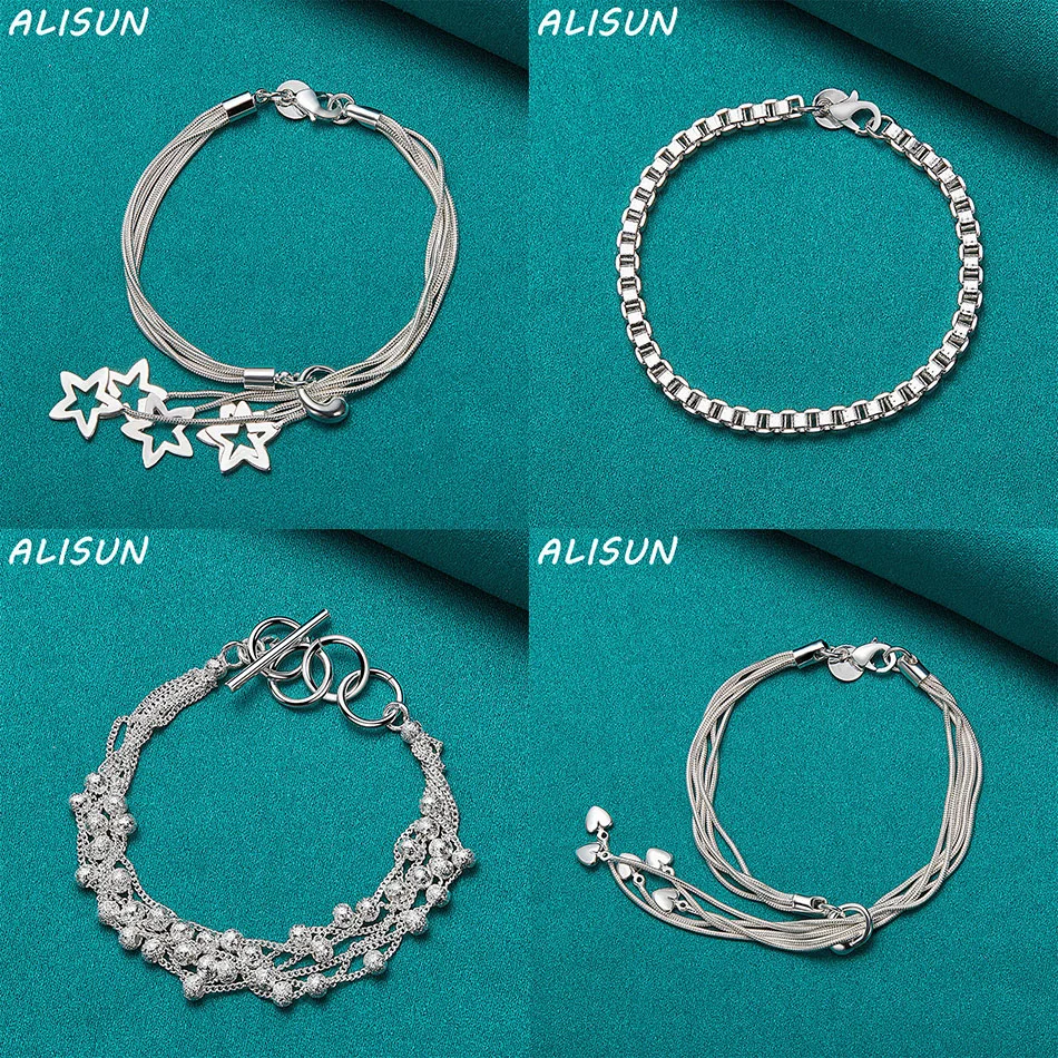 ALISUN 925 Sterling Silver Design Bracelets For Women Men Creativity Gifts Street All-match Party And Daily Wear
ALISUN 925 Sterling Silver Design Bracelets For Women Men Creativity Gifts Street All-match Party And Daily Wear