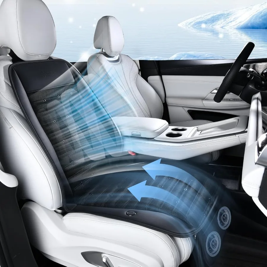 Охлаждающий чехол на автомобильное сиденье 12 В 24 В, вентилируемая подушка сиденья с 2 мощными турбовентиляторами для летнего вождения, 3-скоростная регулировка температуры
Охлаждающий чехол на автомобильное сиденье 12 В 24 В, вентилируемая подушка сиденья с 2 мощными турбовентиляторами для летнего вождения, 3-скоростная регулировка температуры