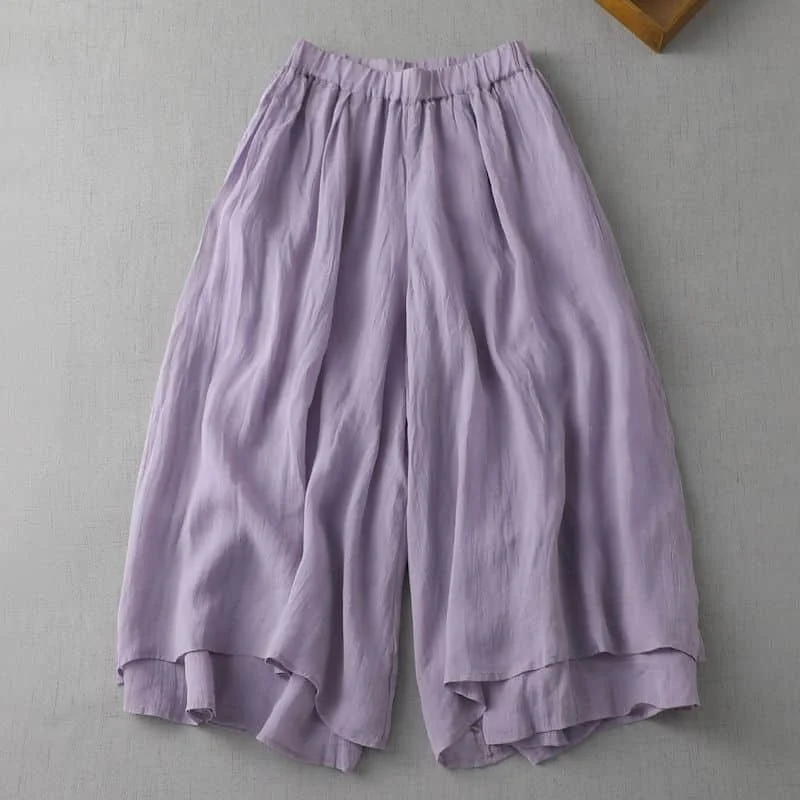 Solid Pants for Women Loose Baggy Pants Vintage Summer Thin Korean Style Elastic Waist Cropped Trousers Flowing Wide Leg Pants
Solid Pants for Women Loose Baggy Pants Vintage Summer Thin Korean Style Elastic Waist Cropped Trousers Flowing Wide Leg Pants