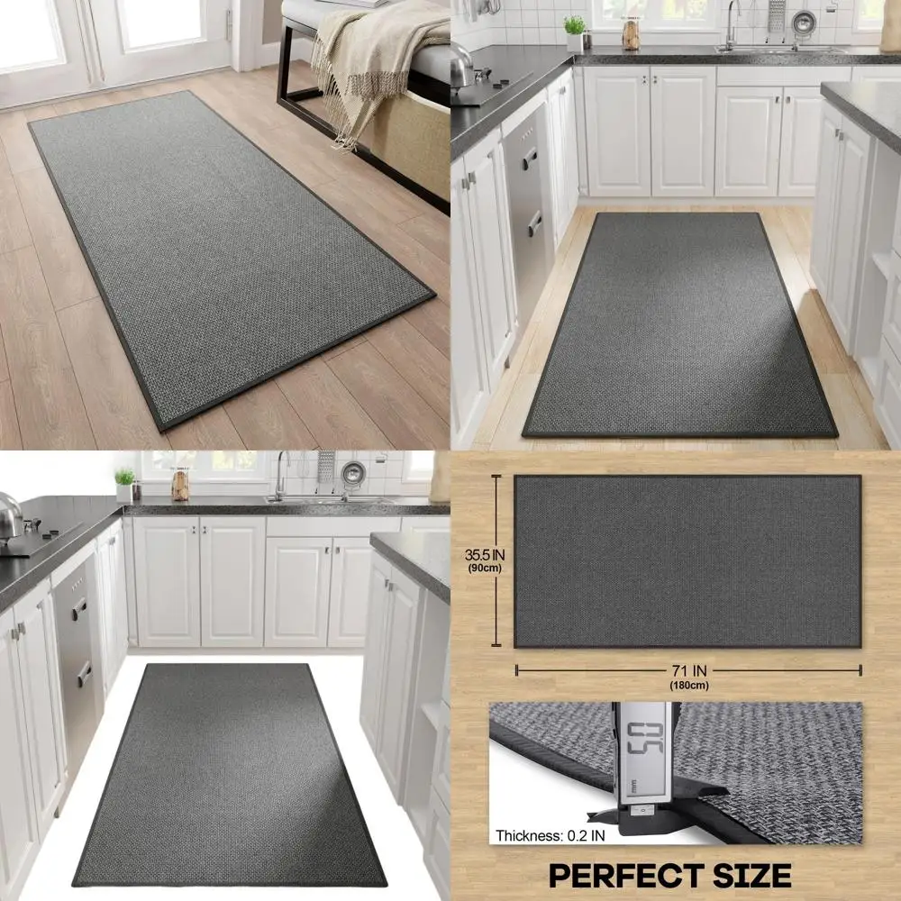 Нескользящий резиновый кухонный коврик, моющийся впитывающий коврик, 71 x 35,5 для раковины, двери, стирки, прихожей, прихожей (черный)
Нескользящий резиновый кухонный коврик, моющийся впитывающий коврик, 71 x 35,5 для раковины, двери, стирки, прихожей, прихожей (черный)