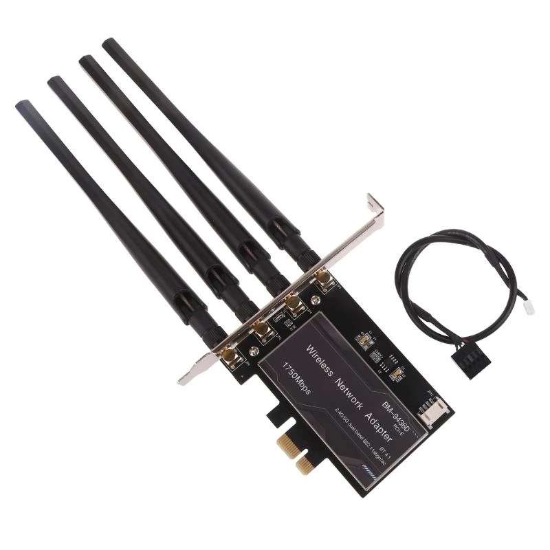 SZSU 1750 Мбит/с BM-9436 802.11AC 2,4 ГГц/5 ГГц PCIe WiFi Card для ноутбука WiFi модуль
SZSU 1750 Мбит/с BM-9436 802.11AC 2,4 ГГц/5 ГГц PCIe WiFi Card для ноутбука WiFi модуль