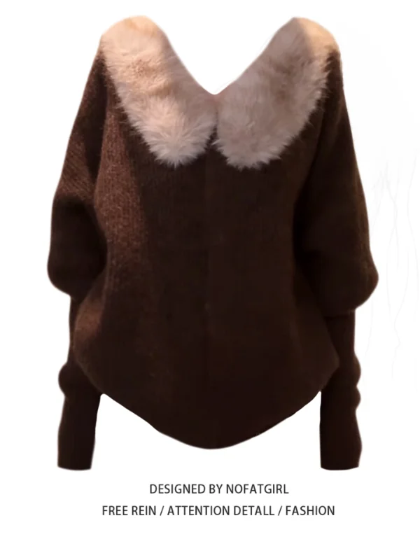 plus Size Knitted Sweater Coat Women's Loose Fit Autumn Winter Lazy Style Faux Fur Collar Korean Style Commute Fashion
plus Size Knitted Sweater Coat Women's Loose Fit Autumn Winter Lazy Style Faux Fur Collar Korean Style Commute Fashion