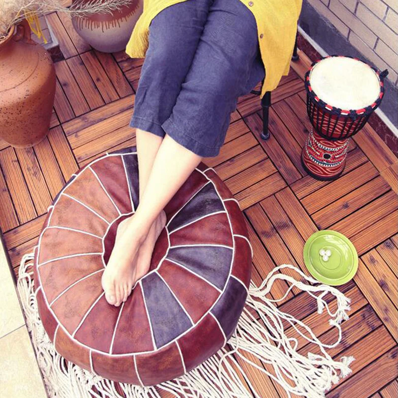 Moroccan Style PU Leather Footrest Cover Embroider Craft Ottoman Cover Living Room Pouf Footstool Covers Tatami Chair Home Decor
Moroccan Style PU Leather Footrest Cover Embroider Craft Ottoman Cover Living Room Pouf Footstool Covers Tatami Chair Home Decor