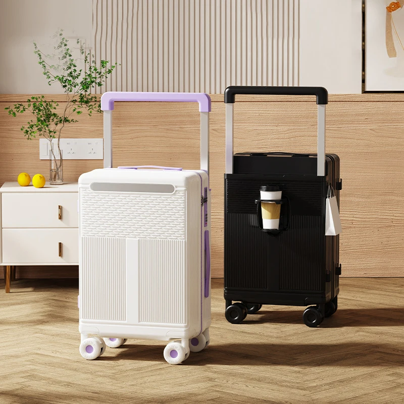 Wide Handle Multifunctional Luggage 20 inch Carry-on Suitcase 24 inch Large Capacity Travel Suitcase with Cup Holder
Wide Handle Multifunctional Luggage 20 inch Carry-on Suitcase 24 inch Large Capacity Travel Suitcase with Cup Holder