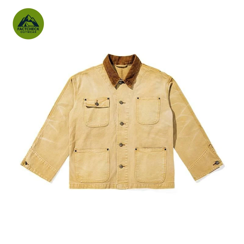 FACTCHECK Luxury Quality EU US Size Outdoor Canvas Jacket Vintage Style Casual Washed Heavy-Duty Men Jacket
FACTCHECK Luxury Quality EU US Size Outdoor Canvas Jacket Vintage Style Casual Washed Heavy-Duty Men Jacket