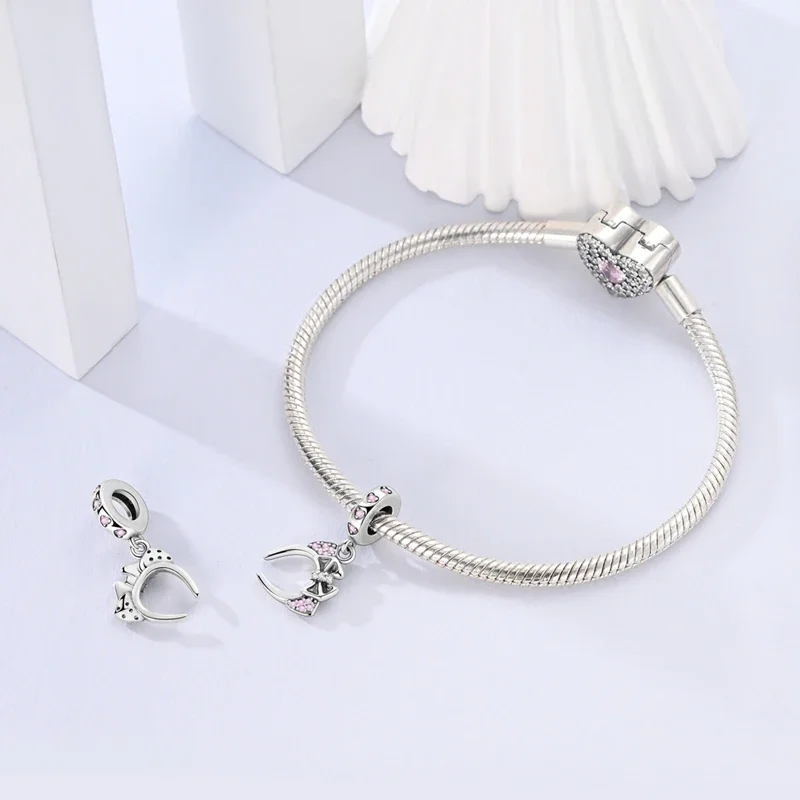 Charms Plata 925 Cute Pink Cat Ear Bow Headband Beads Fit Original 925 Bracelets Charms for Women Jewelry DIY Making Gifts
Charms Plata 925 Cute Pink Cat Ear Bow Headband Beads Fit Original 925 Bracelets Charms for Women Jewelry DIY Making Gifts