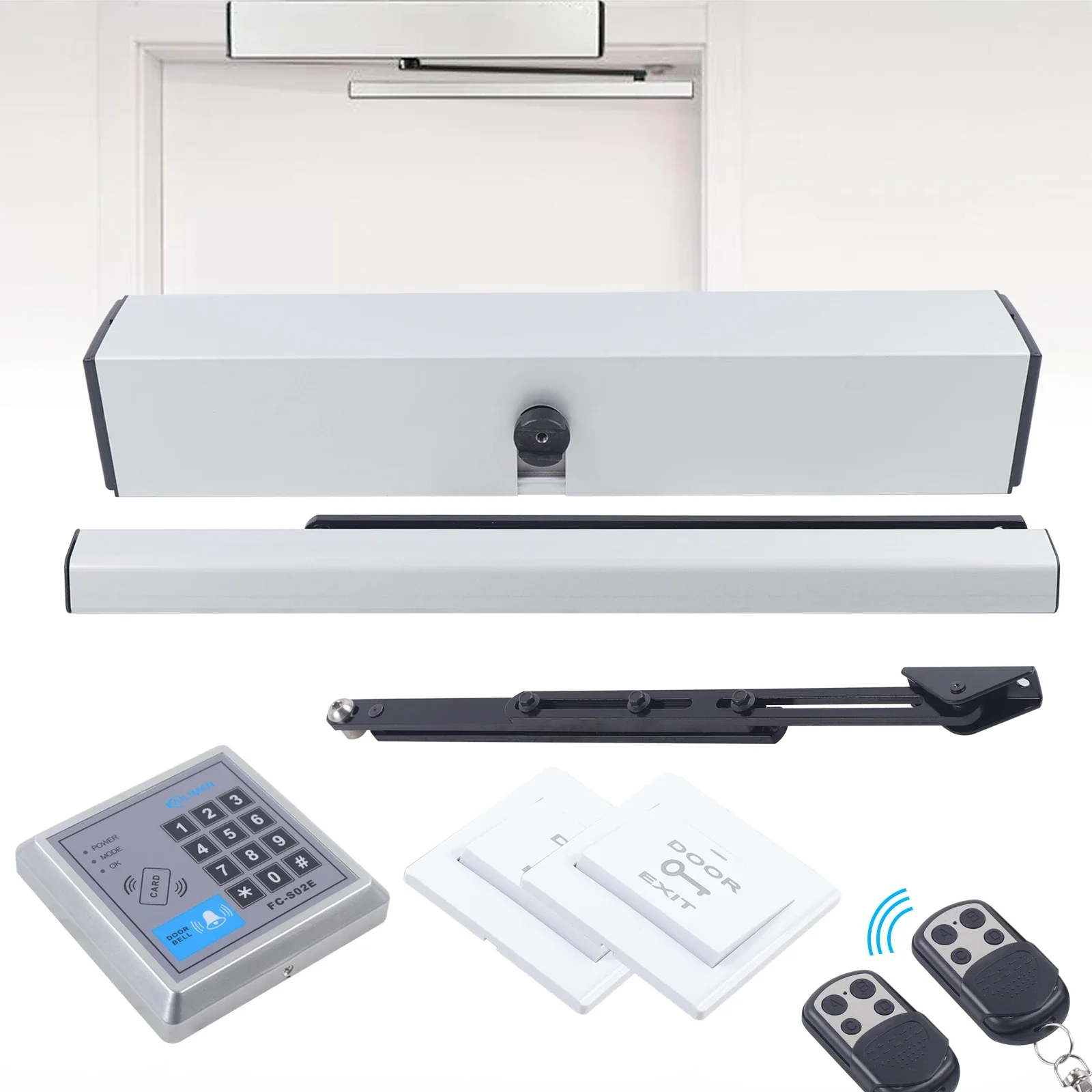 Automatic Door Opener and Closer 50W Low Energy Heavy Duty Swing Door Operator Opener Closer with Remote Contr
Automatic Door Opener and Closer 50W Low Energy Heavy Duty Swing Door Operator Opener Closer with Remote Contr