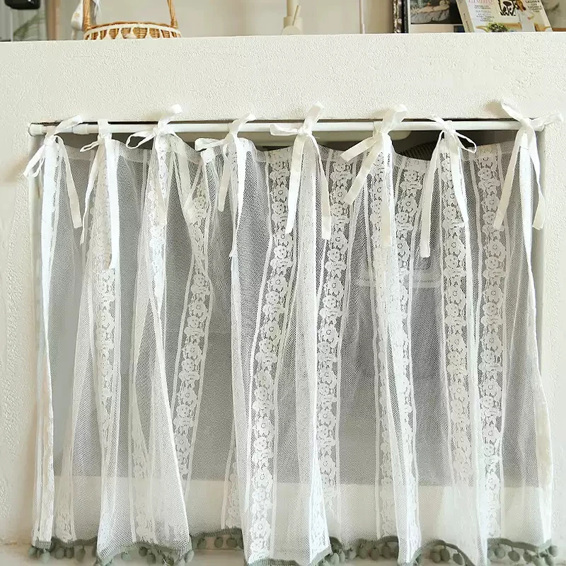 White Lace Sheer Curtain 1Panel Boho Crochet Curtain with Pom Pom Edge Rod Pocket Farmhouse Privacy Window Treatment for Bedroom
White Lace Sheer Curtain 1Panel Boho Crochet Curtain with Pom Pom Edge Rod Pocket Farmhouse Privacy Window Treatment for Bedroom