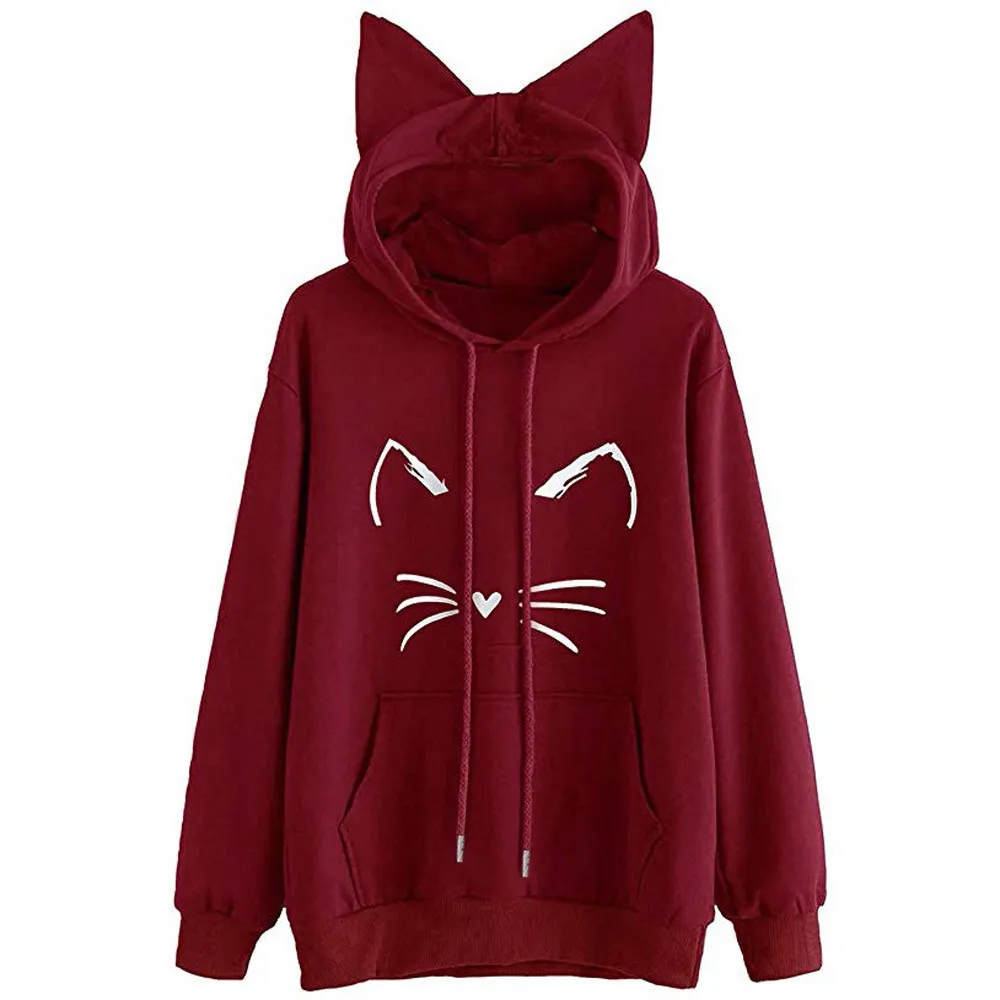 Y2k Ears Cat Print Hoodies Womens Kawaii Oversize Sweatshirts Aesthetic Drawstring Tops Graphic Autumn Winter Hooded Pullovers
Y2k Ears Cat Print Hoodies Womens Kawaii Oversize Sweatshirts Aesthetic Drawstring Tops Graphic Autumn Winter Hooded Pullovers